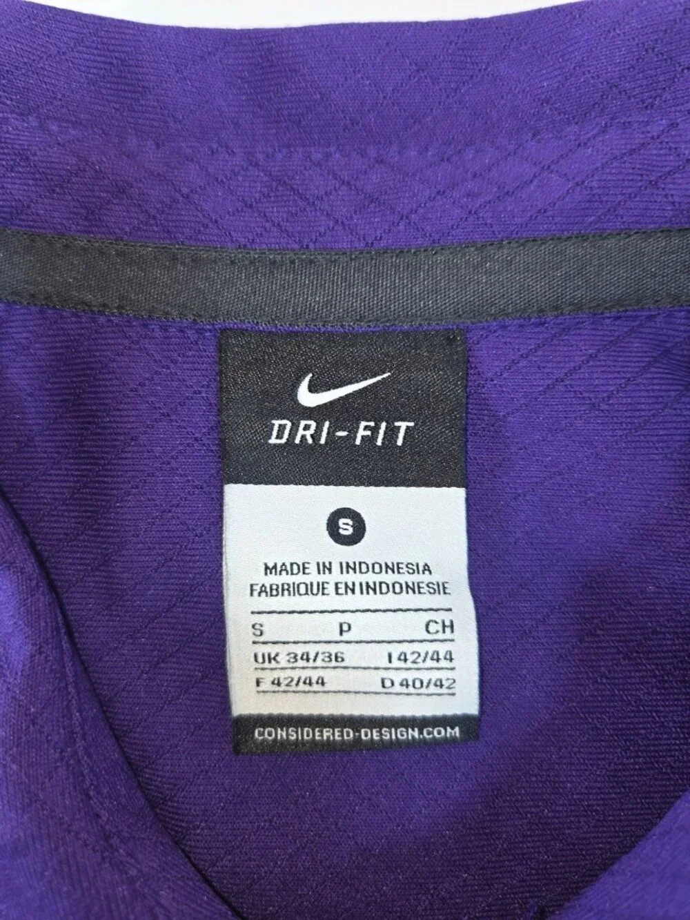 Nike TCU Horned Frogs Purple Dri-Fit Polo Shirt Size Small